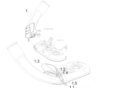 Boot Diagram and Parts List for 19A70052OEM (34Inch)(2017) Cub Cadet Lawn Tractor